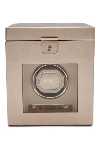 Enrolador de relógio simples em couro Palermo - Dourado-rosa