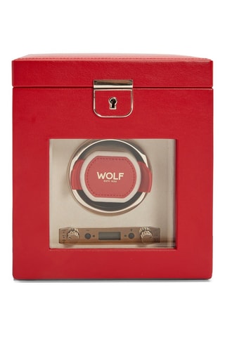 Enrolador de relógio simples em couro Palermo - Vermelho