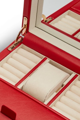 Enrolador de relógio simples em couro Palermo - Vermelho