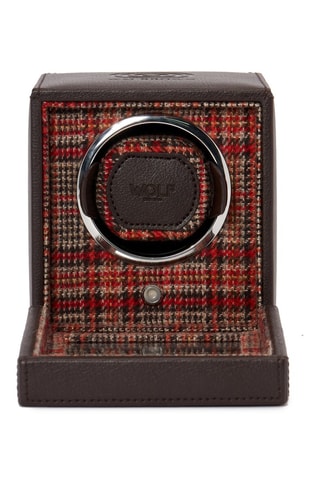 Enrolador de relógio simples em couro Winder - Castanho