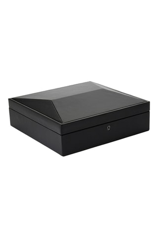 Cofanetto per orologi in pelle vegan Racing - Nero