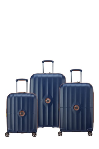 Set de 3 valises (S/M/L) - 55/67/79 cm - Bleu foncé