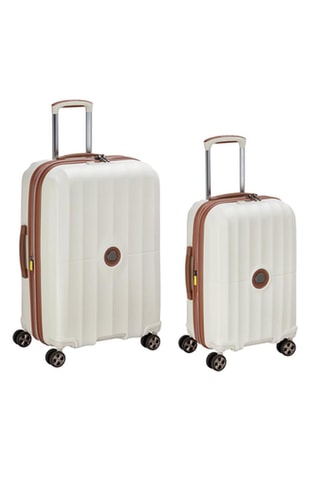 Valise cabine et valise semaine - Blanc et beige