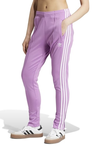 Pantalon slim de survêtement taille haute Adicolor SST - Mauve