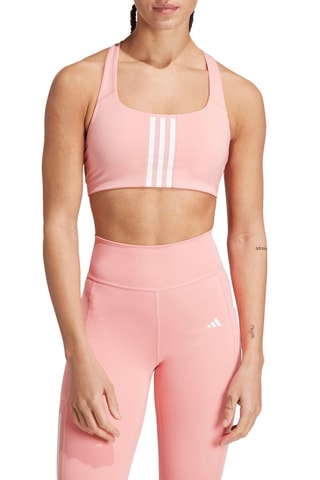 Brassière d’entraînement push-up Powerimpact 3 bandes - Rose