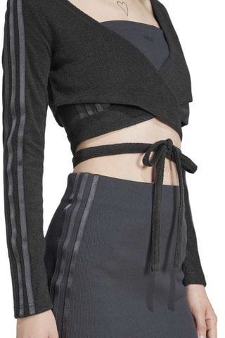 Crop top portefeuille - Noir