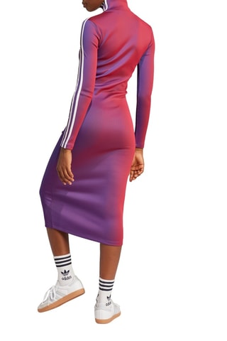 Robe fourreau - Violet et blanc