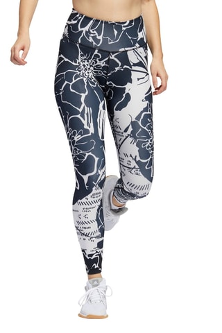 Legging taille haute Optime Superher Training 7/8 - Gris foncé et blanc