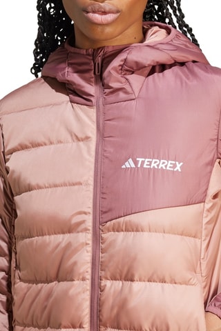 Doudoune de randonnée à capuche Terrex - Marron clair et marron