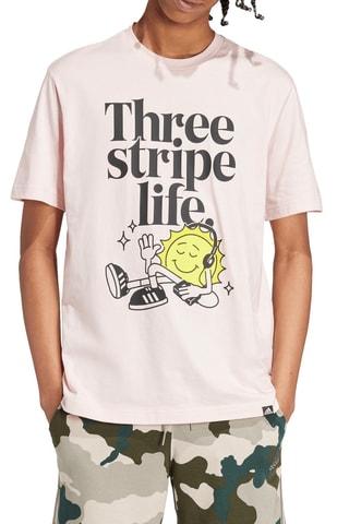 T-shirt regular Positivity - Beige