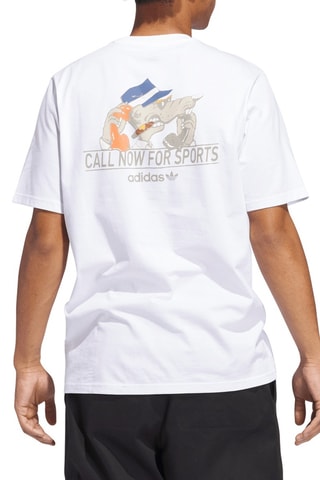 T-shirt - Blanc et bleu cobalt