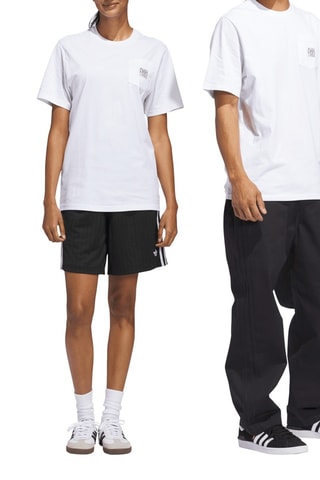 T-shirt - Blanc et bleu cobalt