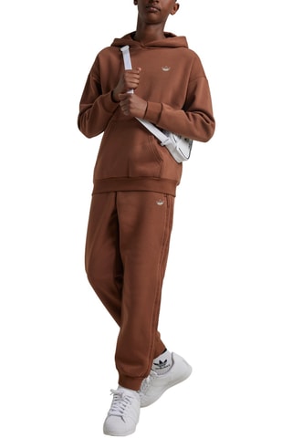 Sweat à capuche polaire - Marron et blanc