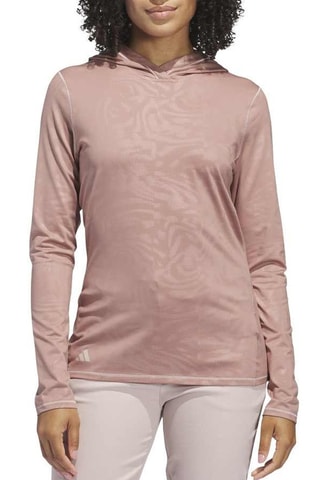 Sweat de golf à capuche Ultimate365 Emboss - Rose
