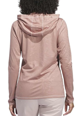 Sweat de golf à capuche Ultimate365 Emboss - Rose