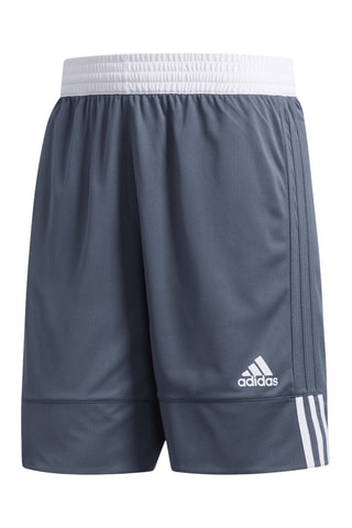 Short de basketball réversible - Gris foncé et blanc