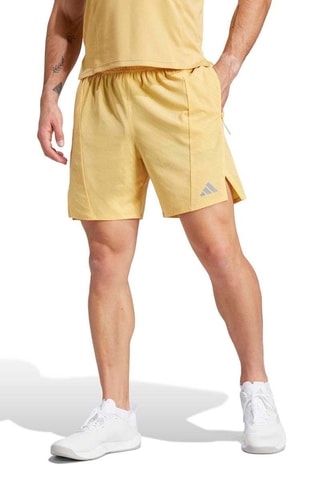 Short slim d’entraînement D4T Hr Aop - Jaune