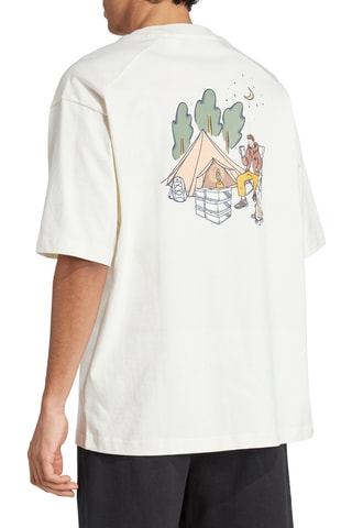 T-shirt loose Codes Doodle Camp - Blanc