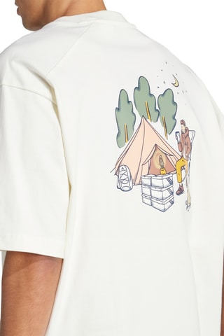 T-shirt loose Codes Doodle Camp - Blanc