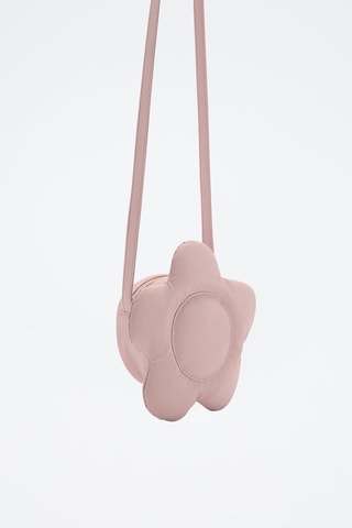 Sac fleur matelassé - Rose pâle