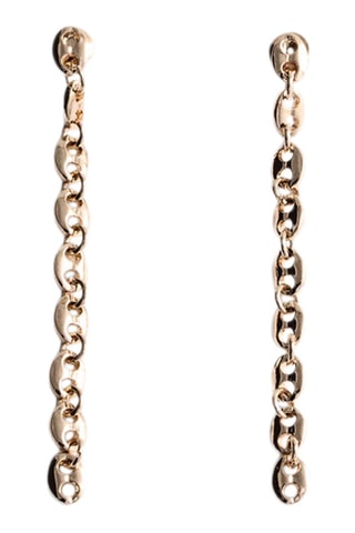 Boucles d'oreilles pendantes chaînes - Doré