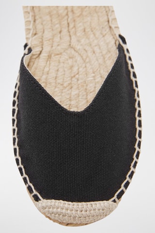 Espadrilles croute de cuir - Noir