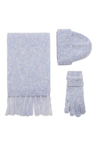 Bonnet en maille - Lilas