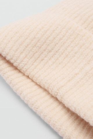 Bonnet en maille - Blanc cassé