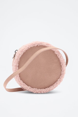 Sac rond crocodile - Rose pâle