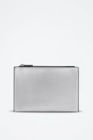 Porte-monnaie similicuir - Argenté