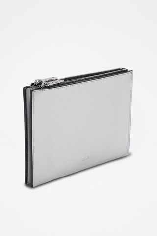 Porte-monnaie similicuir - Argenté