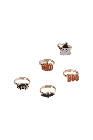 Lot 5 bagues Halloween - Noir