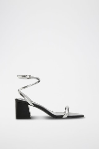 Sandales lanière talon - Argenté