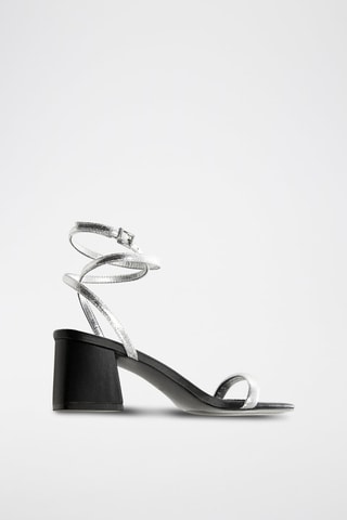 Sandales lanière talon - Argenté