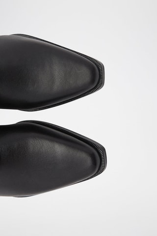 Bottes cowboy cuir - Noir