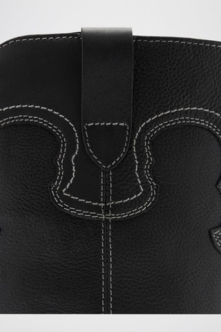 Bottes cowboy cuir - Noir