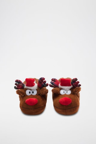 Pantoufles renne - Marron
