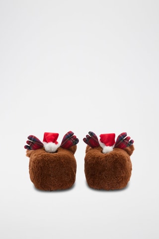 Pantoufles renne - Marron