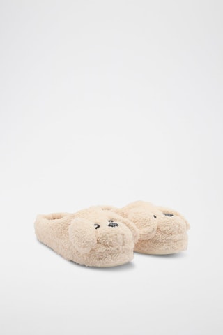 Pantoufles petit chien - Gris clair