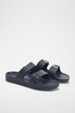 Claquettes boucles - Bleu marine