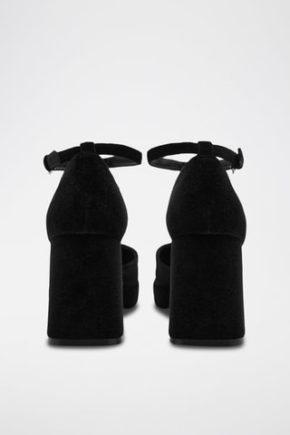 Chaussures à talon velours - Noir