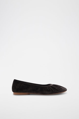 Ballerines velours - Café