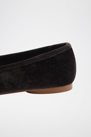 Ballerines velours - Café