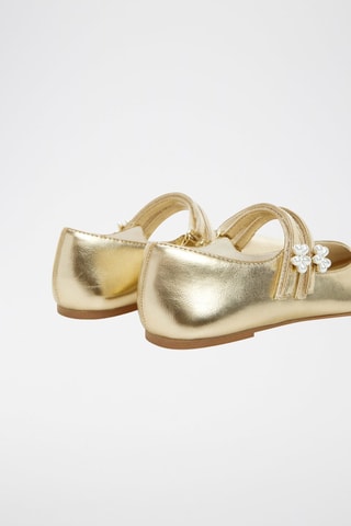 Ballerines métallisées - Doré
