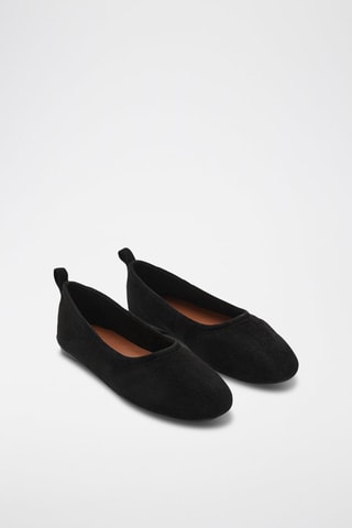 Ballerines basiques cuir - Noir