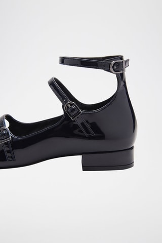 Chaussures vernies boucles - Bleu foncé