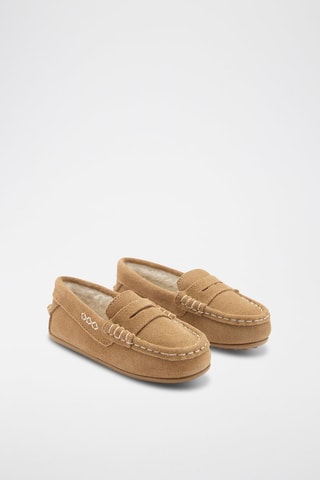 Chaussures bateau cuir - Sable