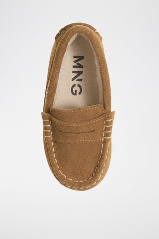 Chaussures bateau cuir - Sable