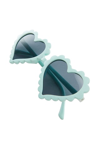Lunettes de soleil coeur - Vert d'eau