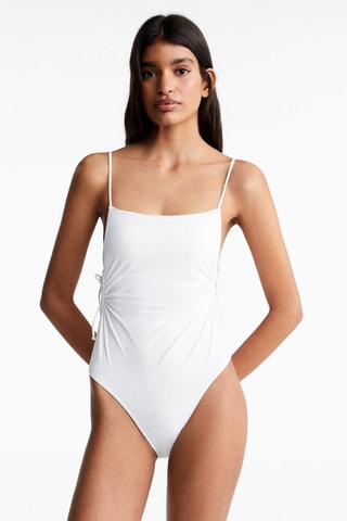 Maillot de bain détail ouverture - Blanc cassé